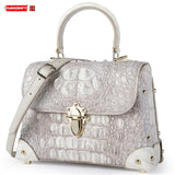 White Croc Handbag