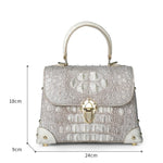 White Croc Handbag