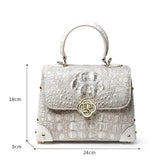 White Croc Handbag