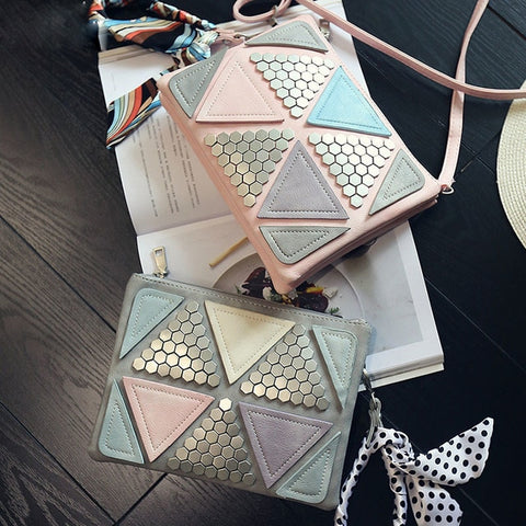 Candy Color Triangles Clutch