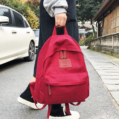 One Color Textile Backpack