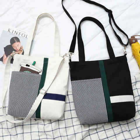 Colorblock Thick Shopping Bag
