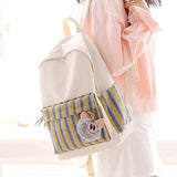 Stripe Pocket Backpack